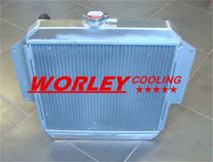 Aluminum Radiator for Suzuki Sierra 1.0 1.3 SJ410 SJ413 (1981-1996) + Red Hoses