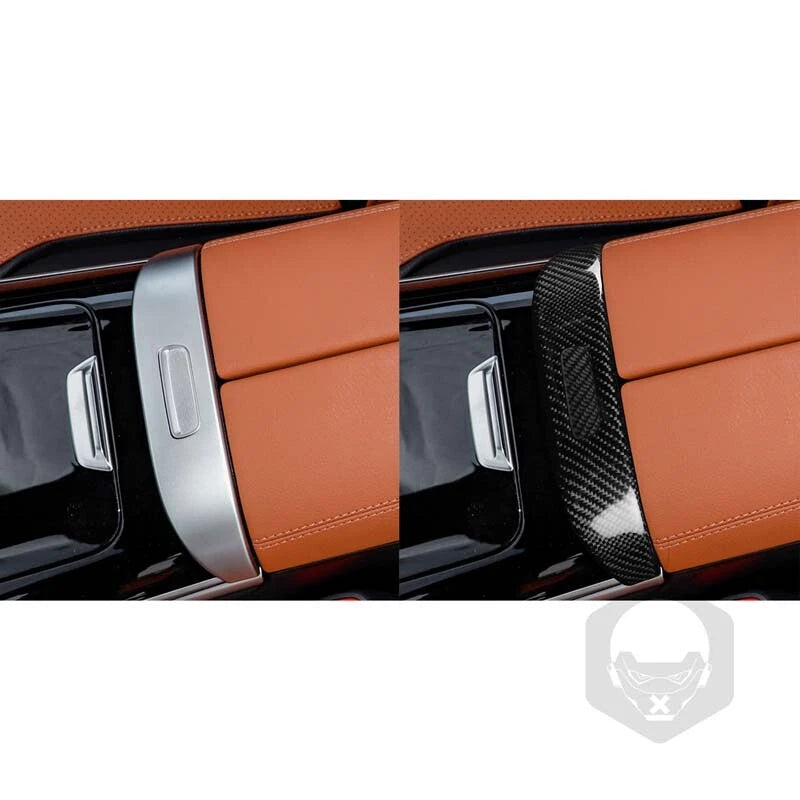 Real Carbon Fiber Armrest Box Switch Cover Trim for Benz C-Class W206 2022+
