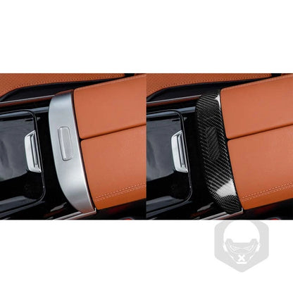Real Carbon Fiber Armrest Box Switch Cover Trim for Benz C-Class W206 2022+