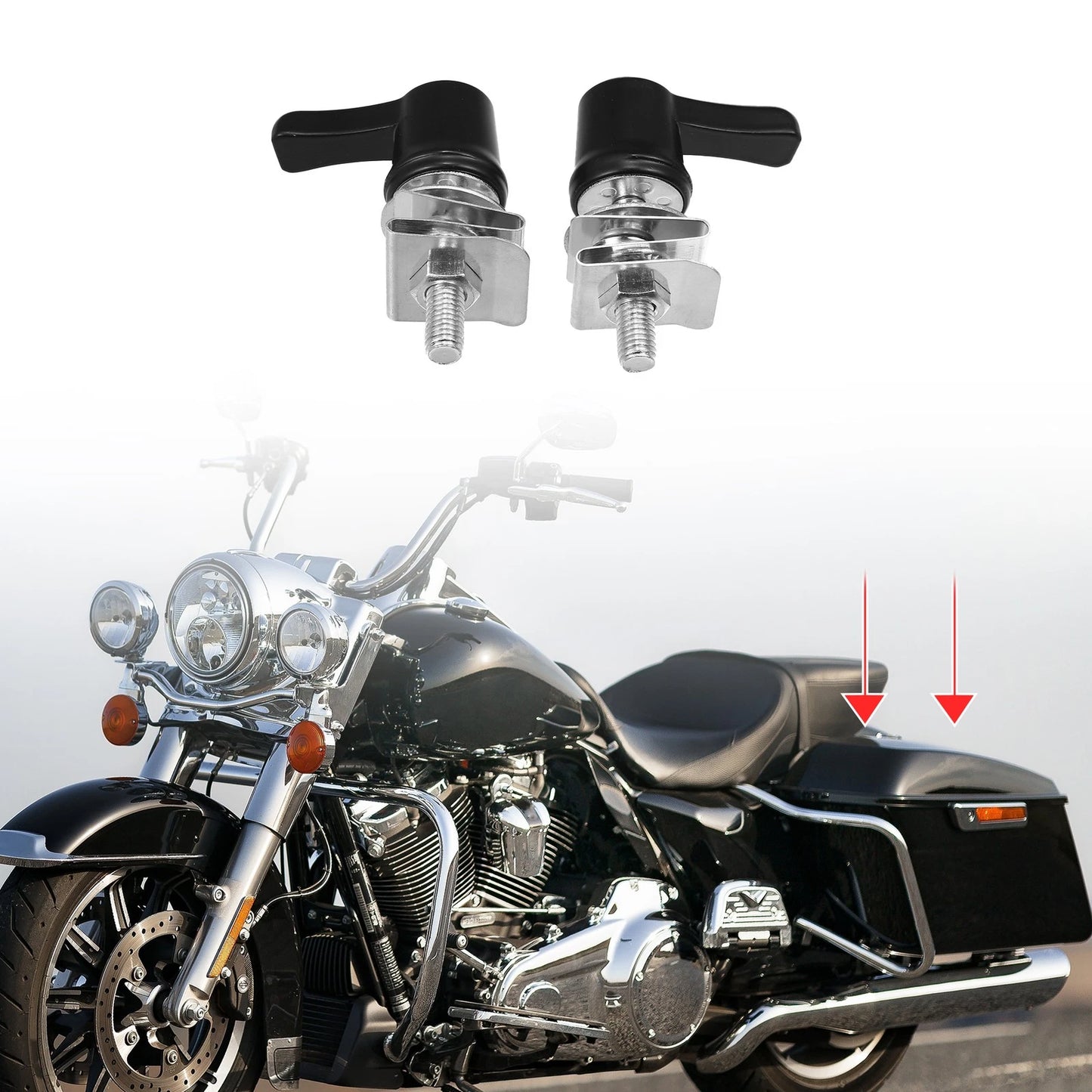 4pcs System Lock Fastener Bolt Nut for Harley Davidson Road King Police