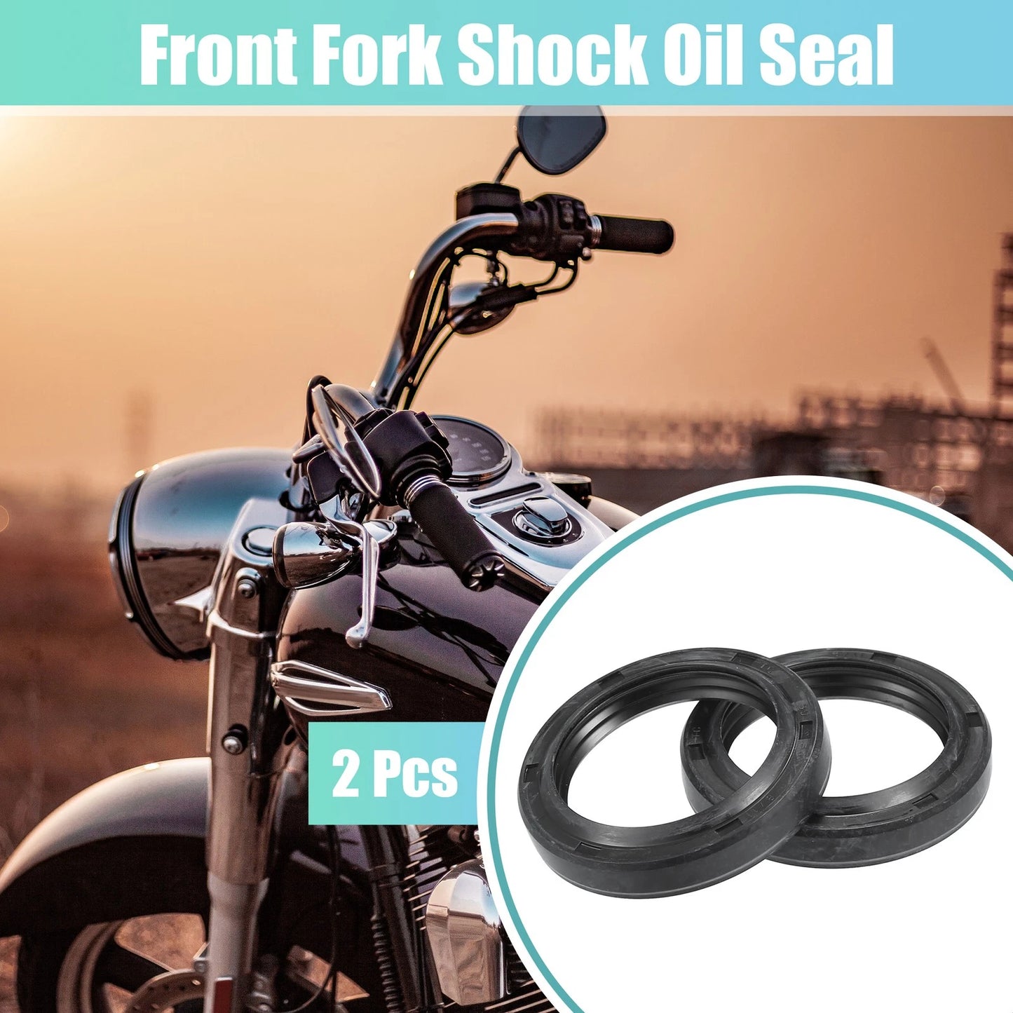 2 x 39mmx51mmx8mm Front Fork Shock Oil Seal for Kawasaki ZR550