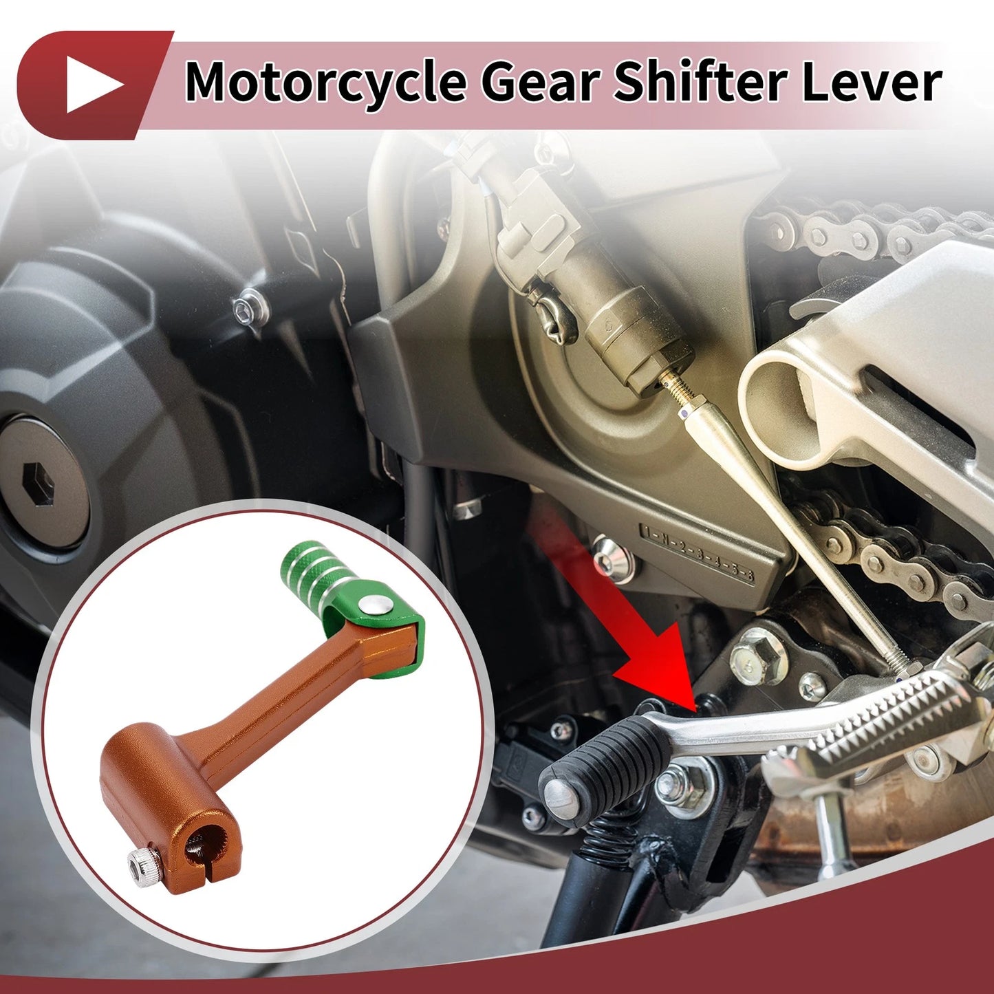 Folding Motorcycle Gear Shifter Lever / Shifter Lever for Bosuer Cheetah