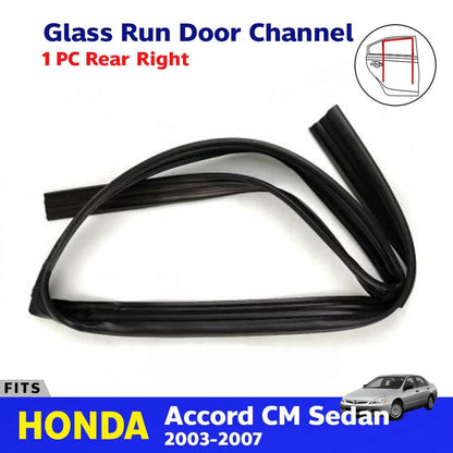 Glass Run Door Channel Rubber Rear Right Fits Honda Accord CM5 Sedan 2003-05