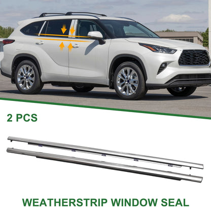 2 x Rear Left & Right Weatherstrip Window Seal for Toyota