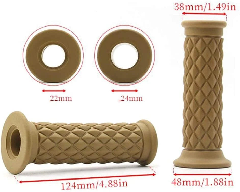 Diamond Motorcycle Cafe Racer Hand Grip 22mm OPEN END