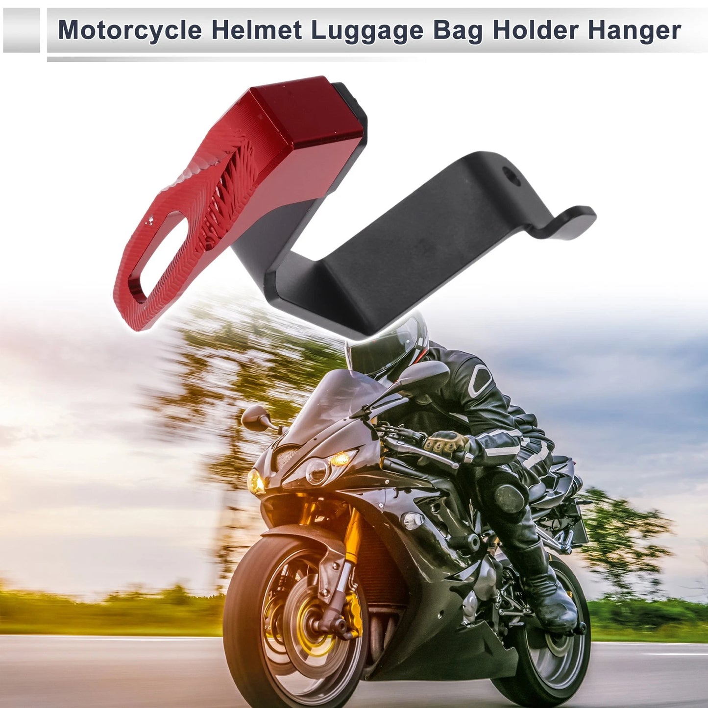 Square Aluminum Alloy Motorcycle Hanging Hook / 125mm / Hanging Hook for Motorcycle