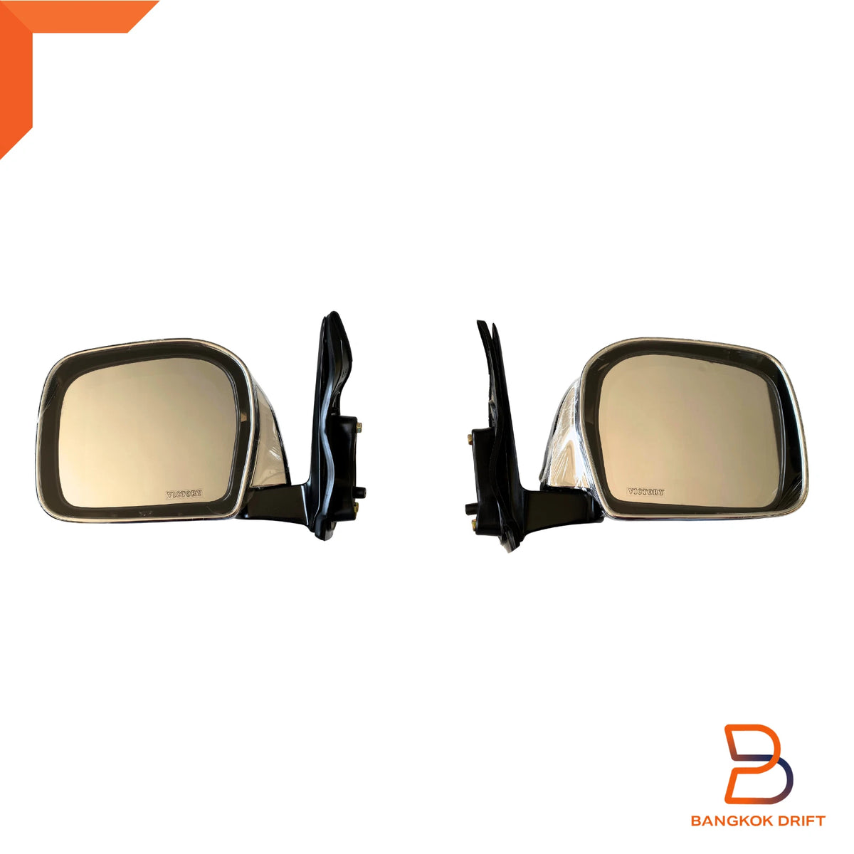 Chrome Manual Side Mirrors for Toyota Hilux Ute Tiger D4D (1997-2004)