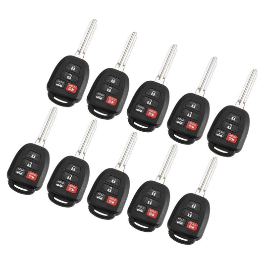 10pc Keychain Remote Control for Toyota Highlander, Sequoia, RAV4, Corolla