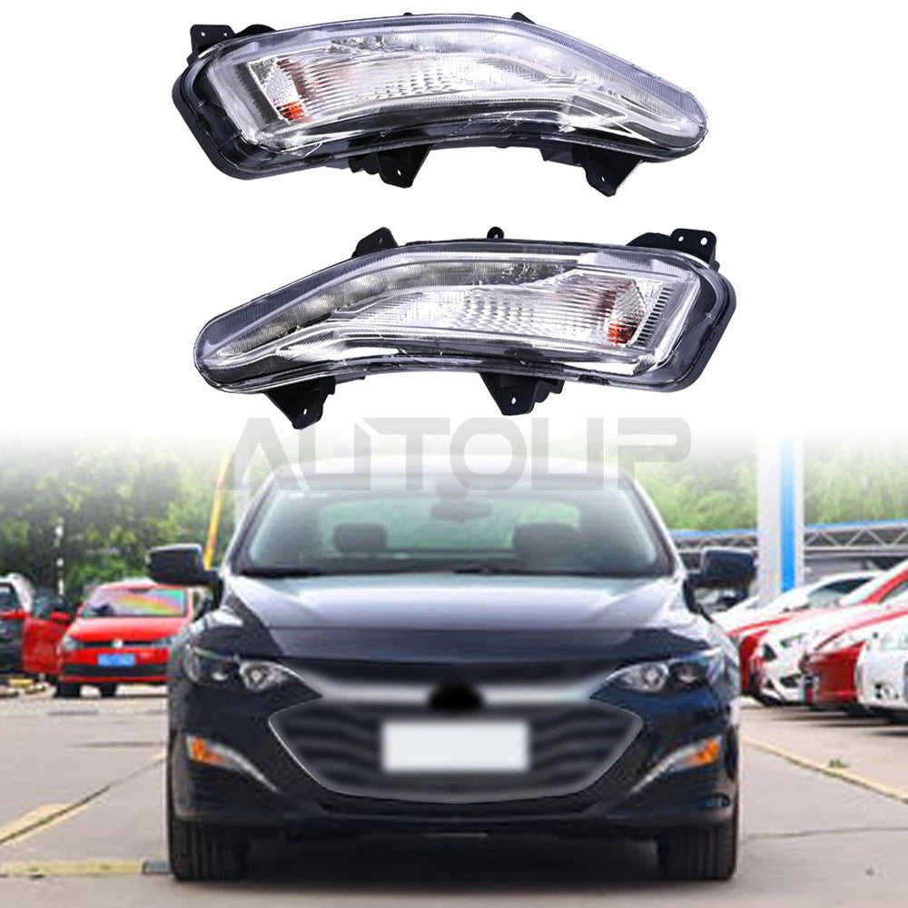 2 x Driver & Passenger Side Bumper DRL Fog Lights for Chevy Malibu (2019–2024)
