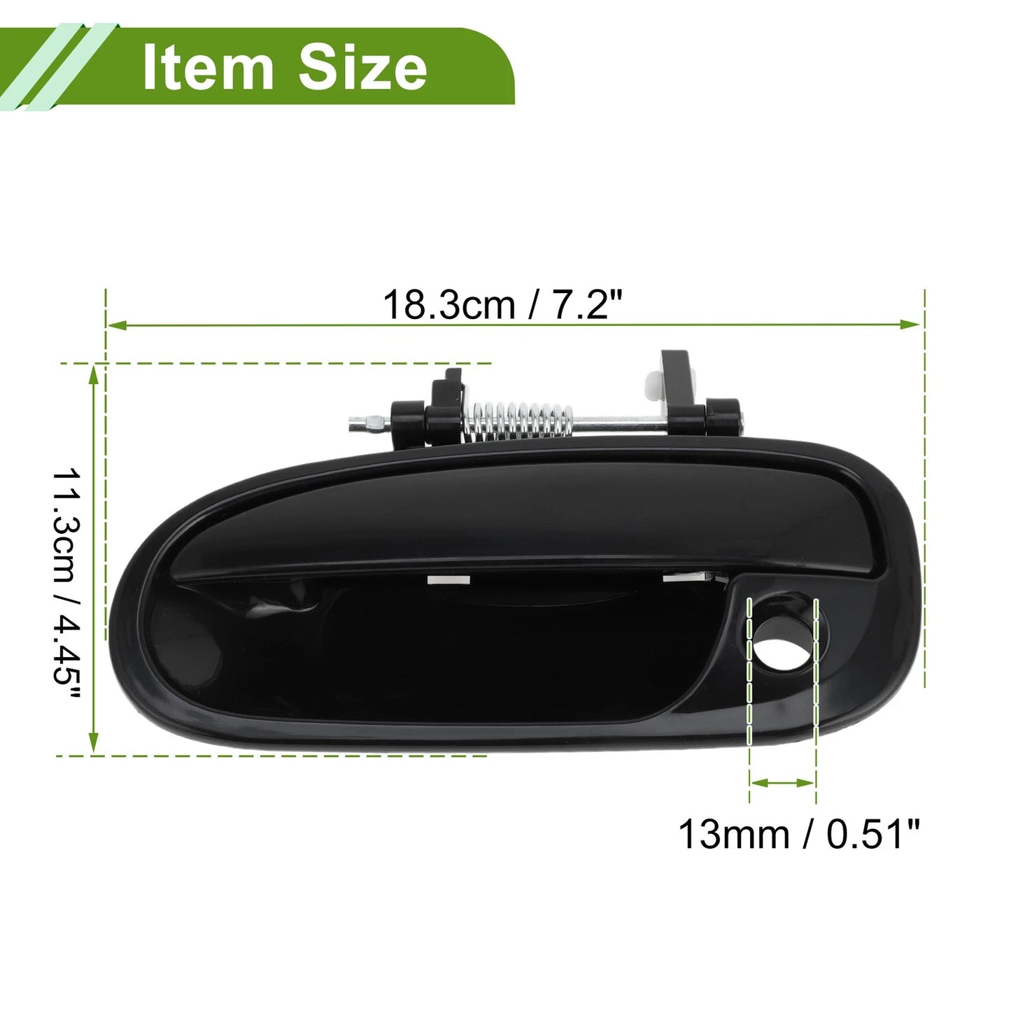 Black Front Left Exterior Door Handle for Honda Civic (1996-2000)