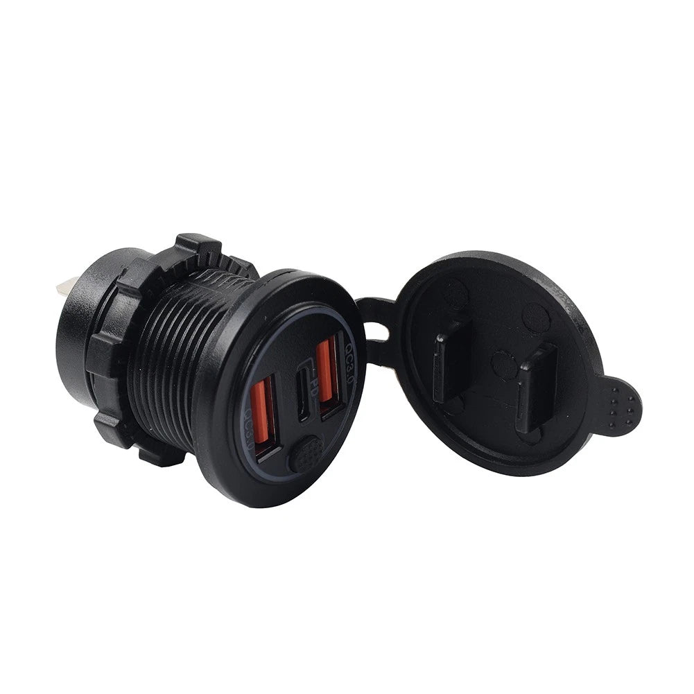 12V 24V Dual USB Fast Power Charger Socket for Car Boat