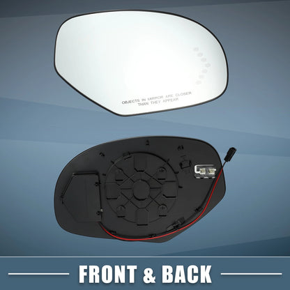 Passenger Right Side Heated Mirror Glass for Chevy Silverado Avalanche