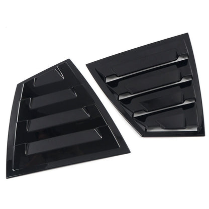 Glossy Black Rear Window Louver Shutter Cover / 2Pcs for Subaru WRX STI (2015–2021)