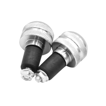 2 x End Cap / 17mm / Handlebar Dia Aluminum Alloy End Cap Silver Tone for Honda