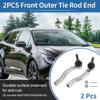 2 x Front Outer Tie Rod End Links for Toyota Prius (2010-2015)