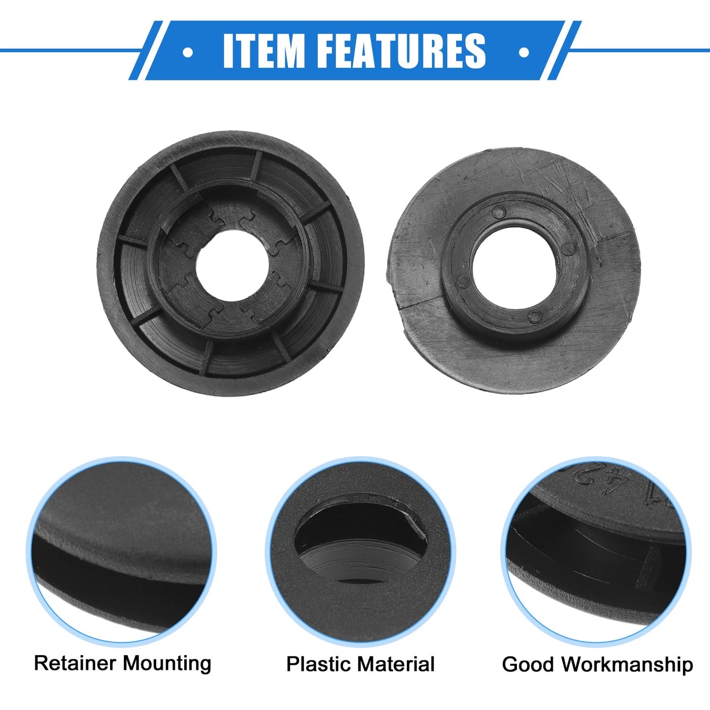 4 Pcs Car Holder Retainer Plastic Black for Buick Regal (2011-2013)