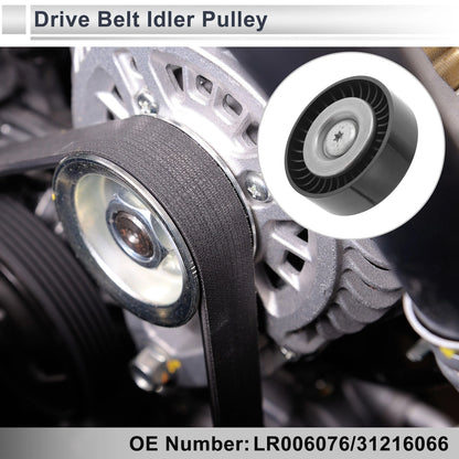 Drive Belt Idler Pulley for Volvo XC60 (2008-2017) 1 Pc Black