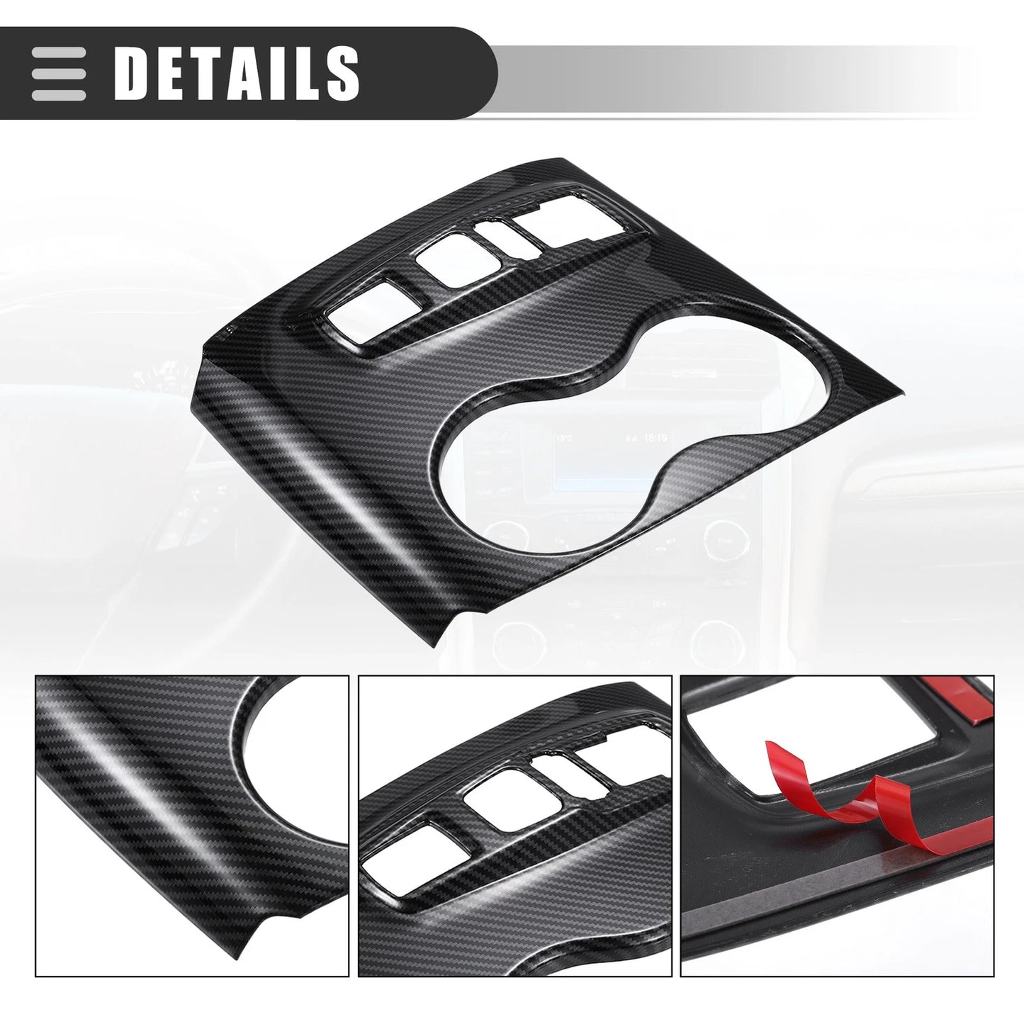 Central Control Gear Shift Panel Cup Holder Cover for Honda Ridgeline (20-23)