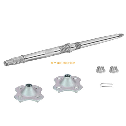 Pair Rear Wheel Axle & Hubs for Honda Recon 250 TRX250TM TRX250TE (1997–2024)