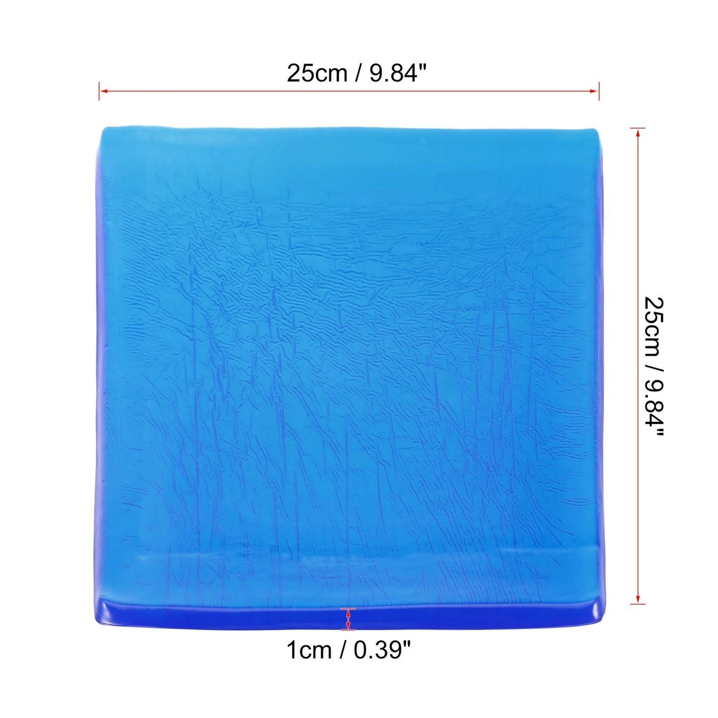 25x25x1cm Seat Gel Pad Shock-Absorption Mat Blue for Motorcycle
