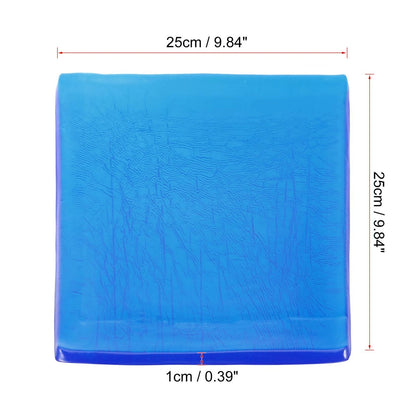 25x25x1cm Seat Gel Pad Shock-Absorption Mat Blue for Motorcycle