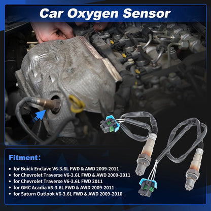 2 x Upstream Downstream Oxygen Sensor for Buick Enclave V6-3.6L (2009–2011)