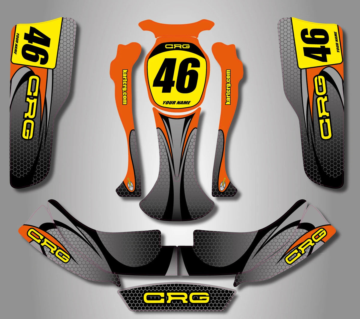 Custom KART ART Sticker Kit CREEP STYLE Decals for CRG 06