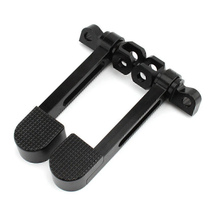 Black Stirrup Heel Foot Rest Pegs for Harley Sportster XL 883 1200 Softail FXWG