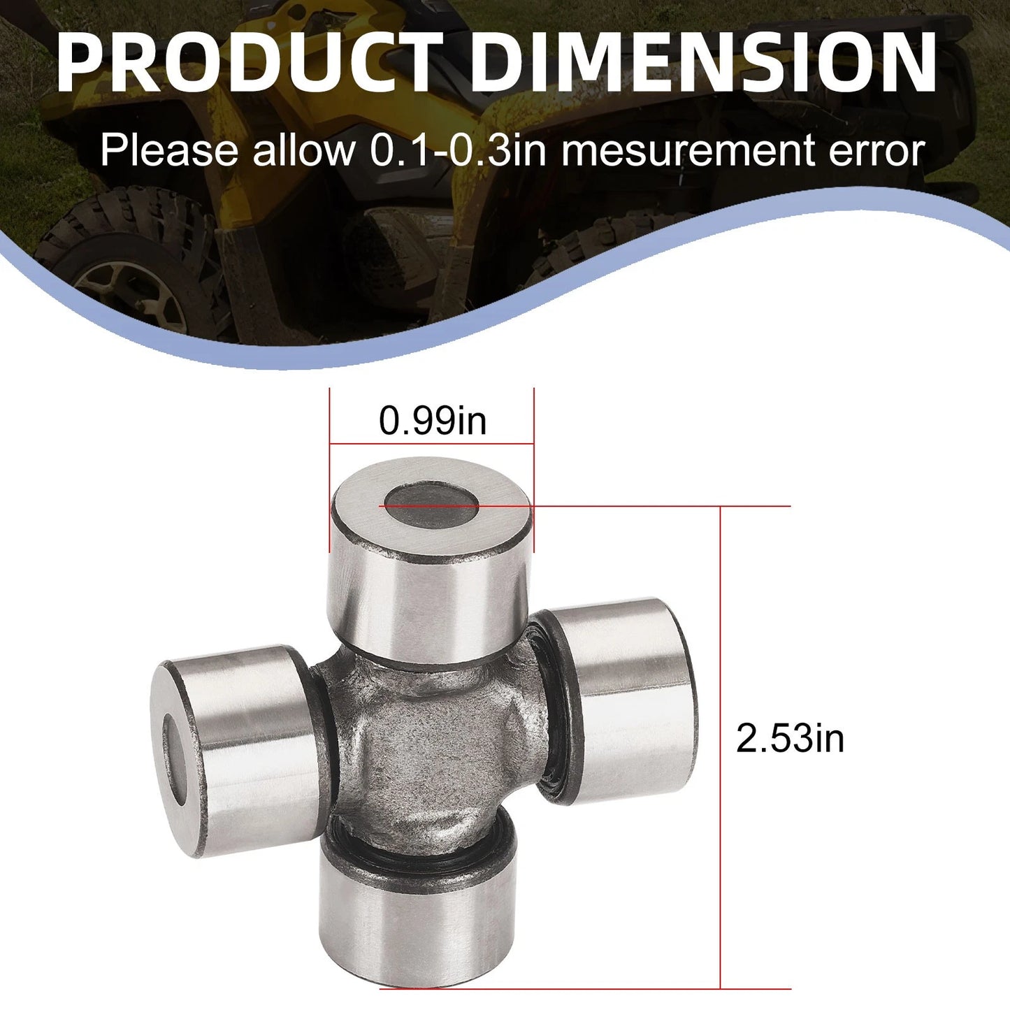 Rear Drive Shaft U-Joint Kit for Can-Am Outlander 500 4X4 (2007-2015)