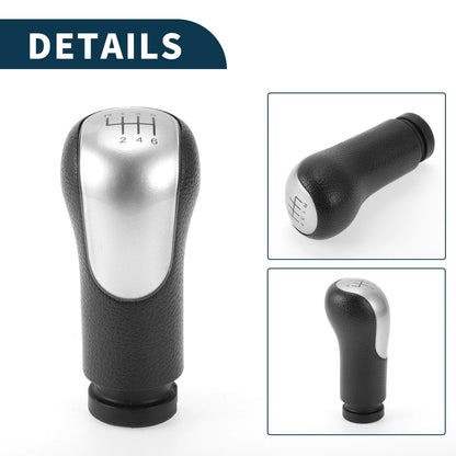 6 Speed Manual Gear Shift Knob for Ford Fiesta MK6 (2001-2010) Black Plastic