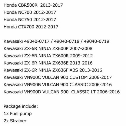 Fuel Pump for Honda CB500F, CBR500R, CRF250, NC750, CRF1000 (2013-2023)