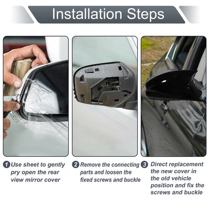 Door Mirror Cover Caps Gloss Black for BMW X5 F15 X6 F16 X3 F25 LCI X4 F26