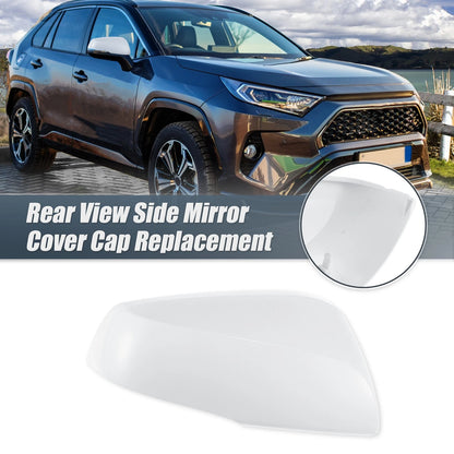 Right Side Car Mirror Cover Cap White for Toyota RAV4 (2019-2023)