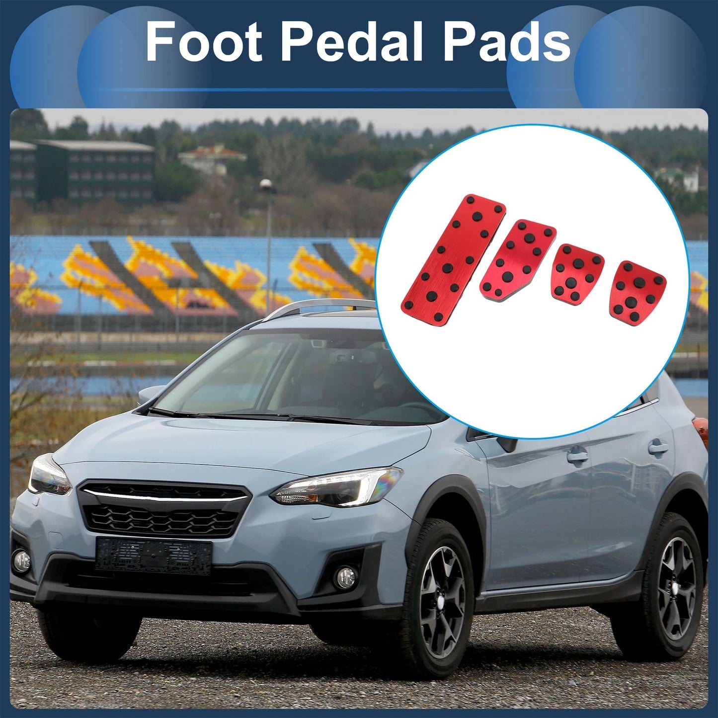 4 Pcs Manual Transmission Accelerator Pedal Covers for Subaru XV (2018-2021)