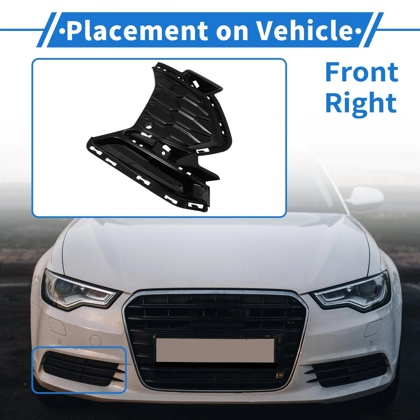 1Pc Front Right Fog Light Grill for Chevrolet Equinox (2022-2024)