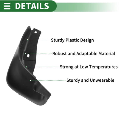 Mud Flaps Splash Guards 1 Set for Nissan Sunny (2011-2018)