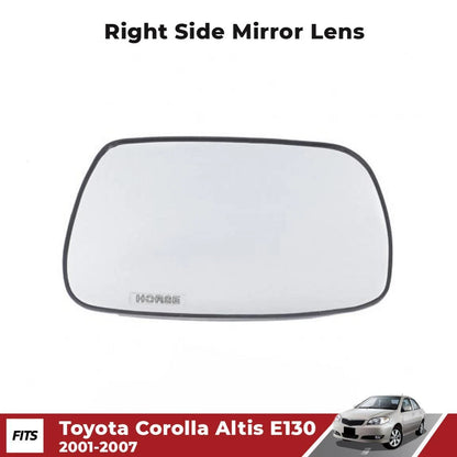 Side Mirror Glass Lens RH Fits Toyota Corolla Altis C120 4D Sedan 2001-07 D06
