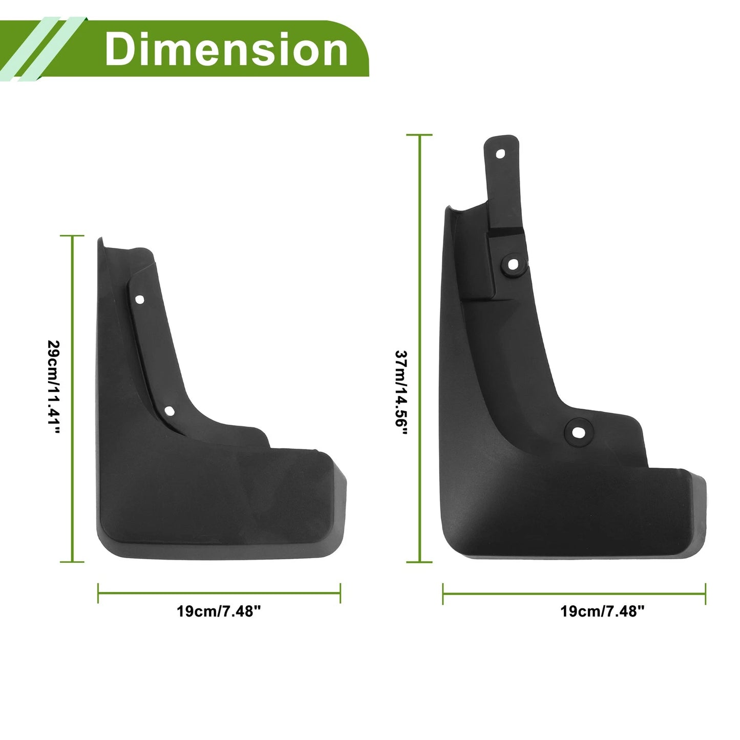Mud Flaps Splash Guards Set for Jeep Grand Commander (2018-2022)