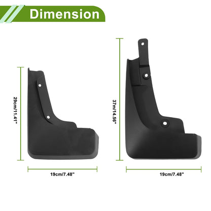 Mud Flaps Splash Guards Set for Jeep Grand Commander (2018-2022)