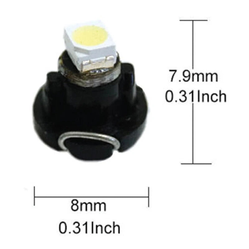 10 x T3 Neo Wedge LED Bulbs for Car Instrument Cluster Panel - Universal Fit