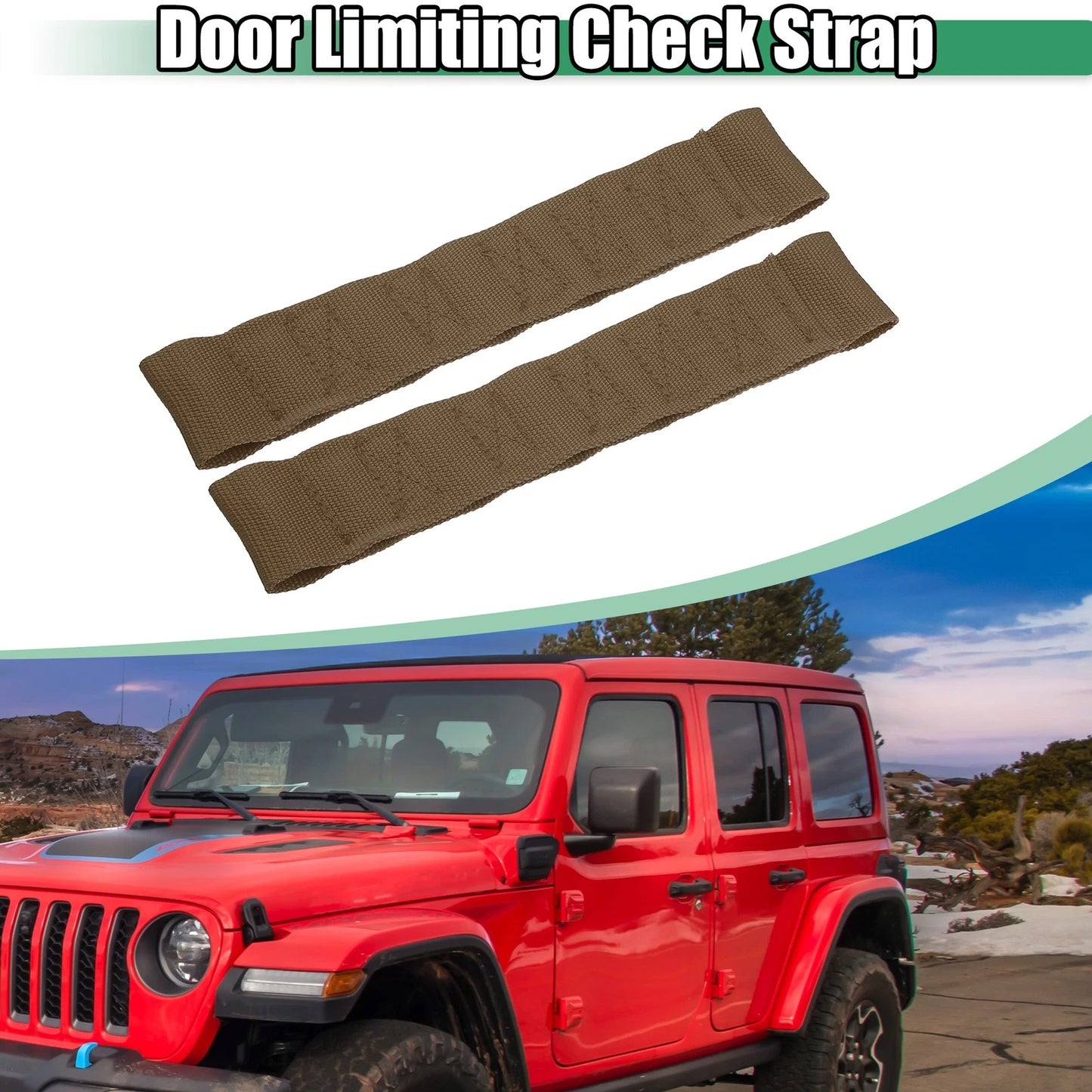 Car Door Limiting Check Straps for Jeep Wrangler YJ (1987-1995)