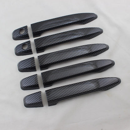 Carbon Fiber Door Handle Lid Cover Trim for Toyota Prado FJ120 (2003-2009) 10x