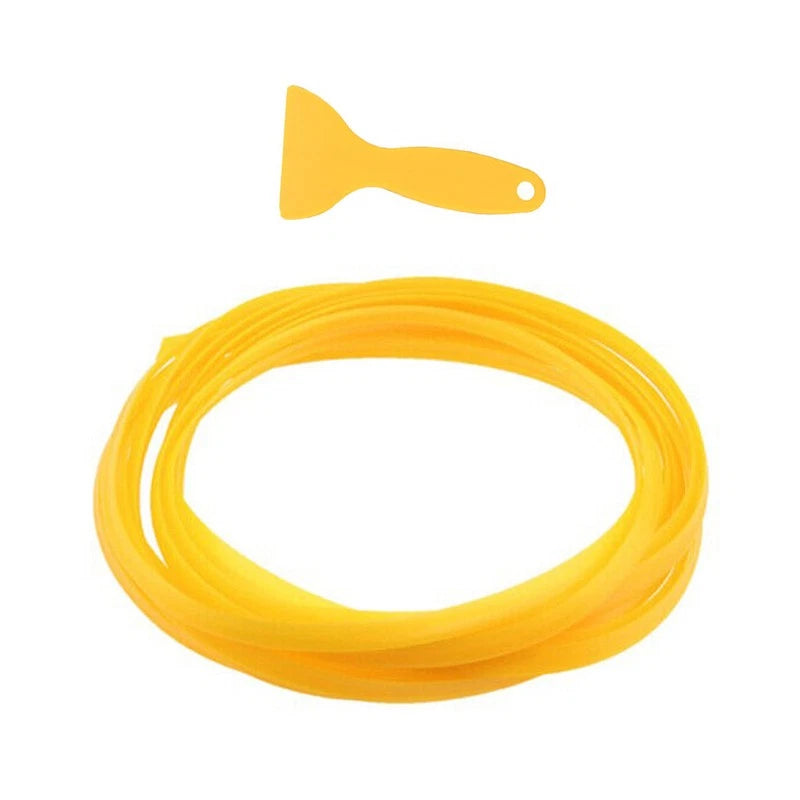 5M Yellow Car Interior Door Panel Gap Trim Strip for Universal Models
