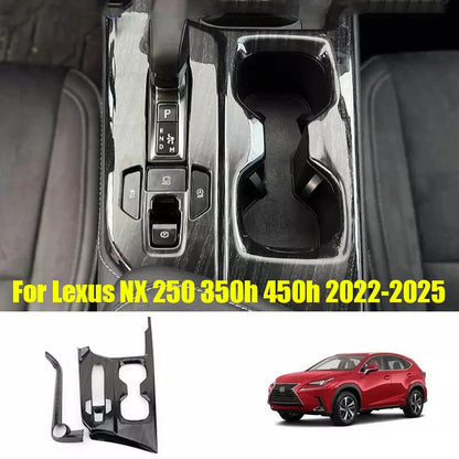 Black Wood Grain Console Gear Shift Frame for Lexus NX (2022–2025)
