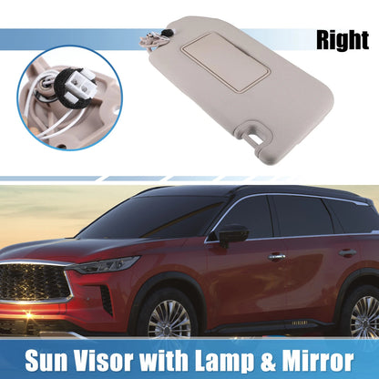 Passenger Side Sun Visor with Light and Mirror for Nissan