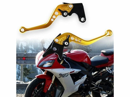 CNC Brake Clutch Levers for Yamaha YZF R1 R6 Fazer R6S (2000-2023) Gold 2 x