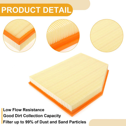 Car Engine Air Filter for BMW 550i Base 4.8L (2006-2010) - 1 x Quality Filter