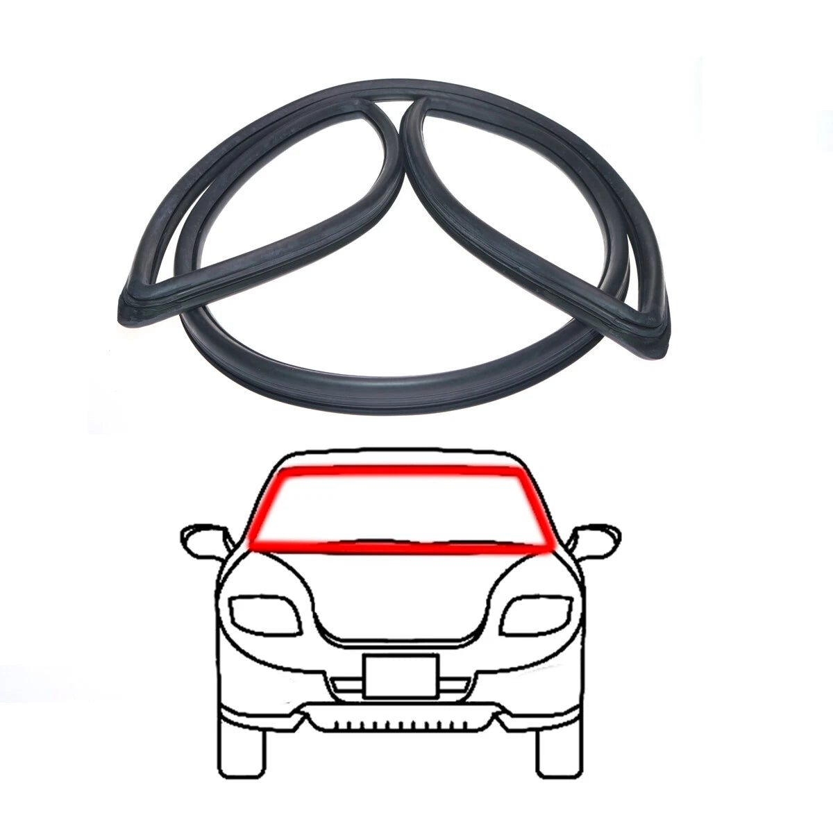 Front Windshield Weatherstrip for Toyota Corona Mark II 1968-1972