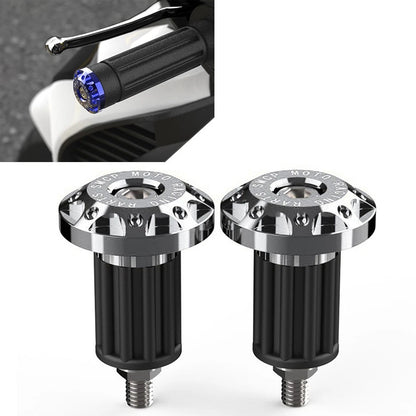 7/8'' Grey Dirt Bike CNC Handlebar Grips & End Cap Plugs for Motorcycles