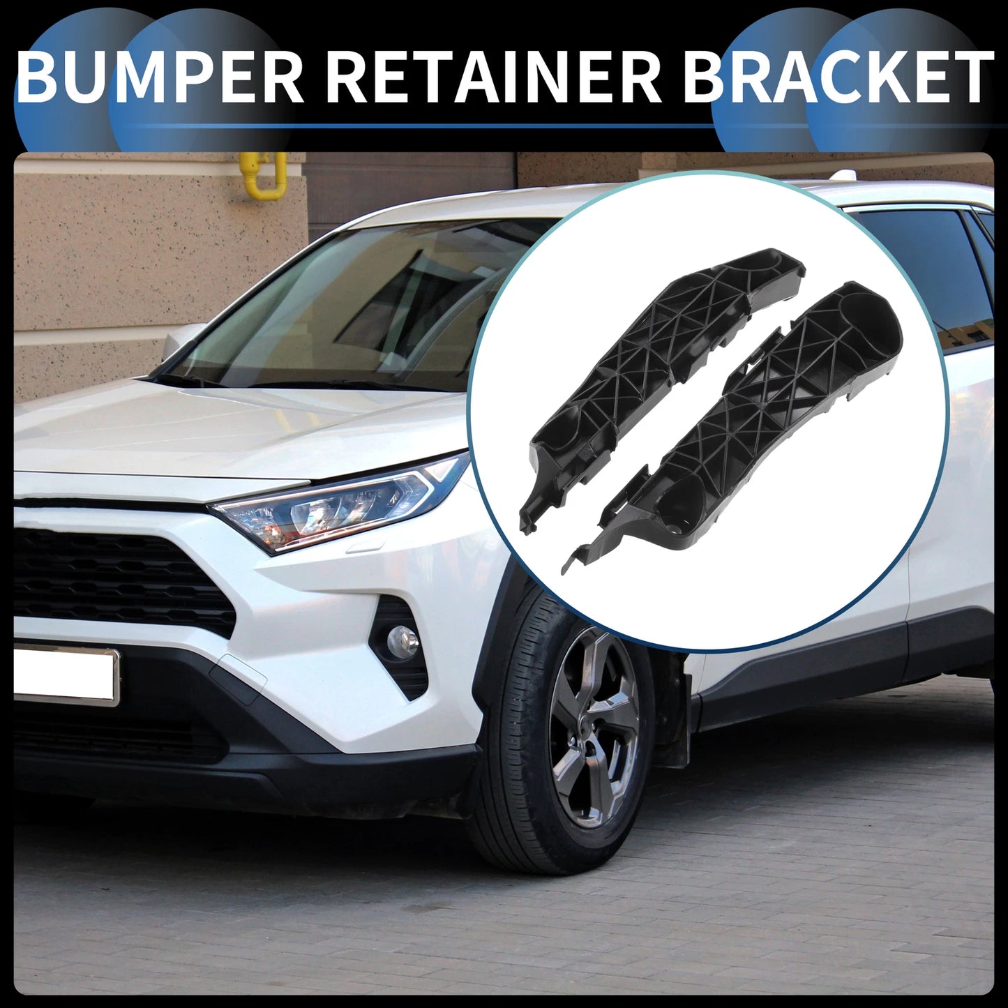 Front Bumper Retainer Bracket for Toyota RAV4 2006-2012 (2 x ABS)